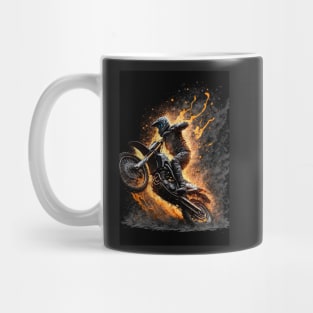 Dirt Bike With Flames Mug